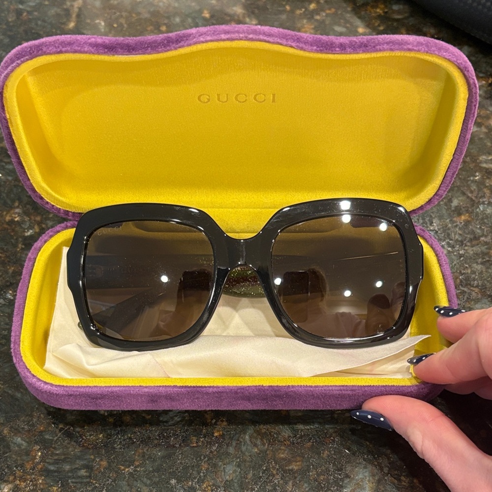 Gucci Black Square Sunglasses for Women